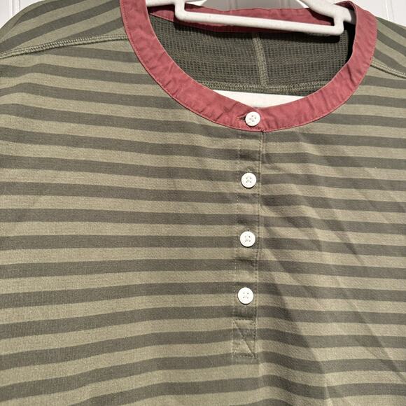 Mountain Hardware Green Striped Pembroke Rugby Shirt Size XL - Picture 3 of 6